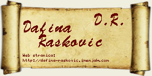 Dafina Rašković vizit kartica